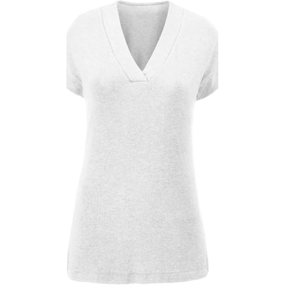 Cabi Women's XL Sleeveless Laidback Relaxed V-neck Tee #5193 in Heather White